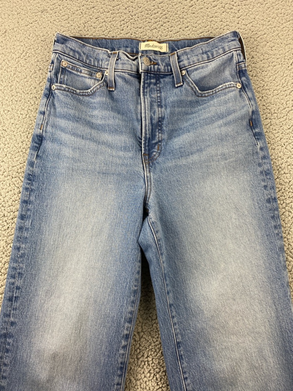 Madewell The Perfect Vintage Wide-leg Raw Hem Slouchy Crop Jean  |  Size: 28 - Picture 4 of 16
